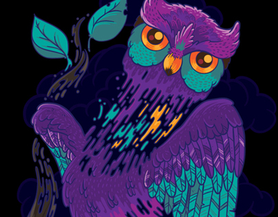 The owl - t-shirt design