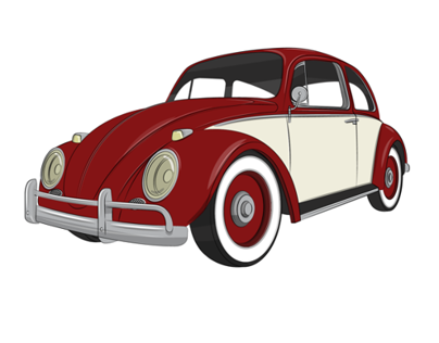 'Cherry Bomb' VW Beetle Illustration