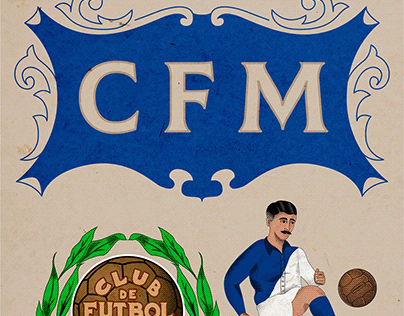 Soccer vintage concept / Club de Futbol Monterrey