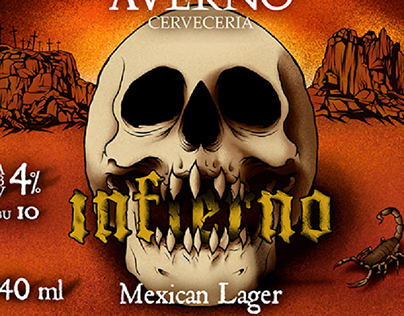INFIERNO mexican lager - beer label
