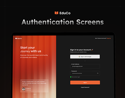 Authentication Screen | EduCo