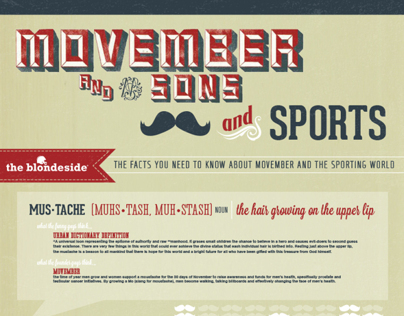 Movember and Sons & The Blonde Side Infographic