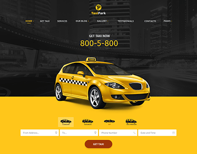Taxi booking website ui design