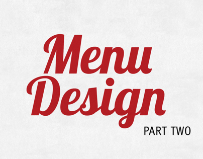 Menu Design 2 - Various