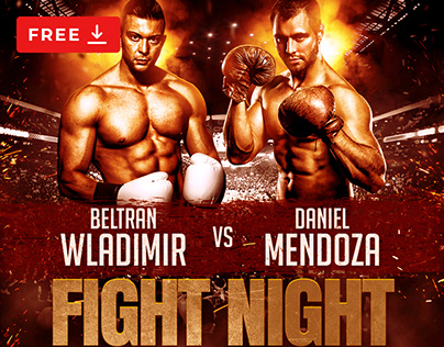 [FREE PSD] Boxing / Fight Night / MMA Template