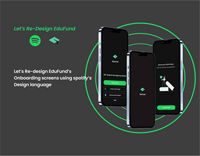 EduFund redesign using Spotify's design language