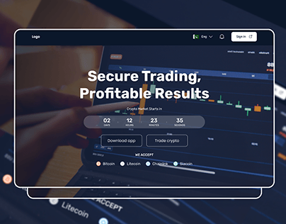 Trading website landing page design