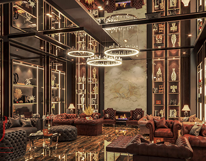 Luxury Interior Cigar Room