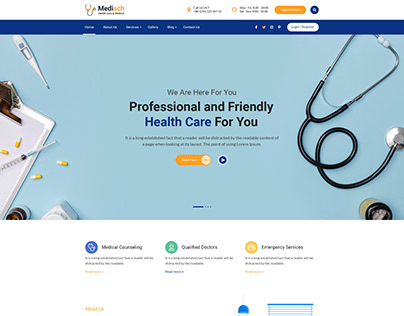 Medisch health care appointment PSD template