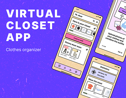 Virtual Closet App | UX Design Case | Mobile design