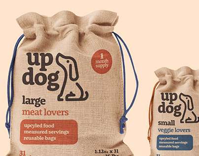 Project thumbnail - up dog - upcycled dog food (BRANDING)