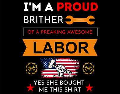 T-shirt design.Happy Labor Day t shirt vector