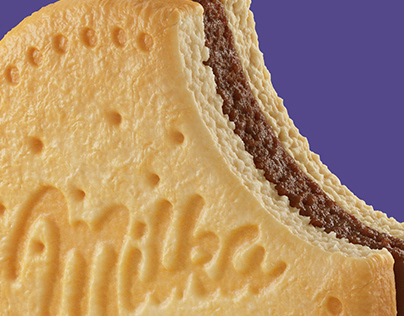 Milka Cookie - 3D Illustration