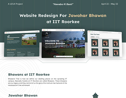 Jawahar Bhawan, IIT Roorkee - Website Redesign