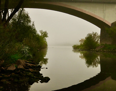 The Moselle in the fog