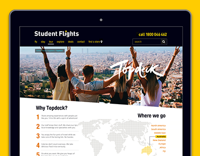 Student Flights Tours supplier page