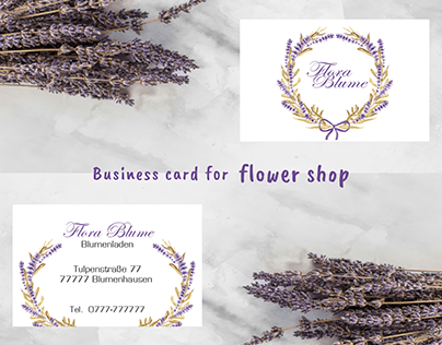 Business card for flower shop