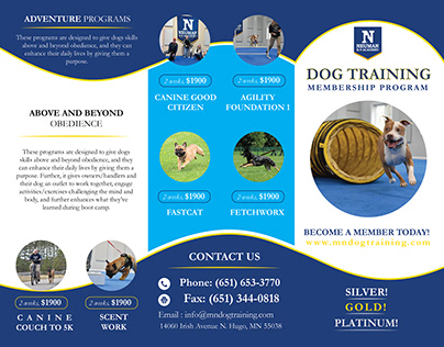 dog training brochure