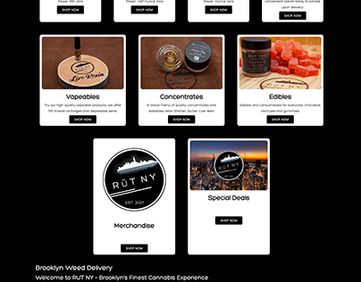 New Landing Page Design for NYC Cannabis Delivery Brand