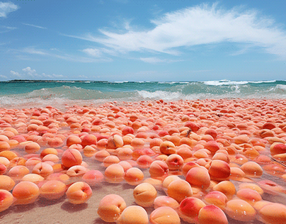 Peach on the Beach Digital Art