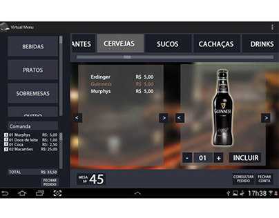 Design UX - App de vendas para restaurantes - tablets