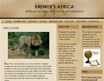 Brewer's Africa Web Site