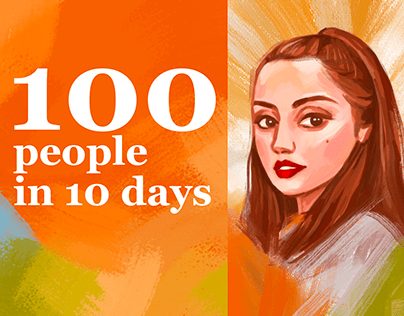 100 portraits in 10 days