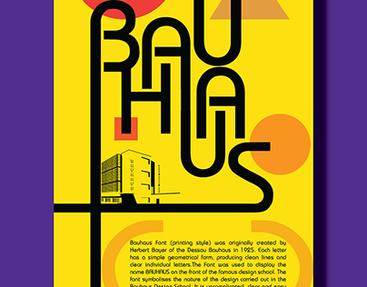 Bahaus font poster