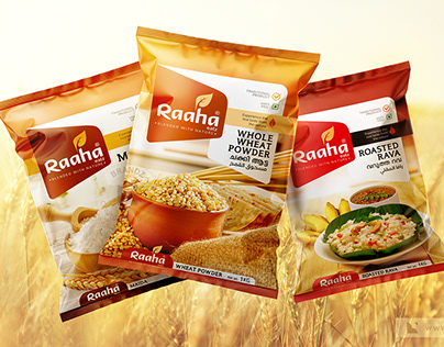 Raaha Food Products Packaging Design