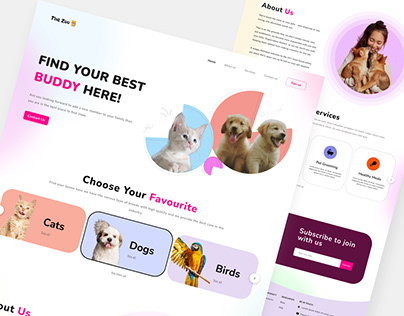 Pet Shop Website - Landing Page UI Design