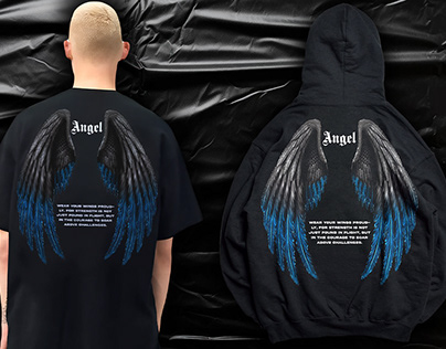angel streetwear t-shirt design