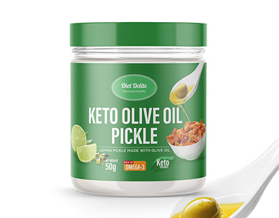 Keto Olive Oil Pickle Package Design