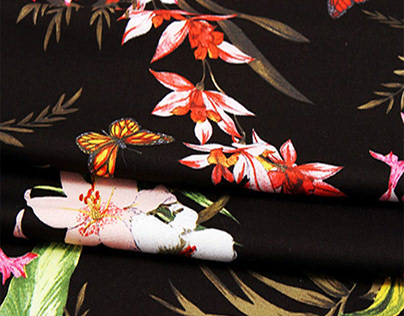 Double-milled milk silk (polyester spandex) fabric
