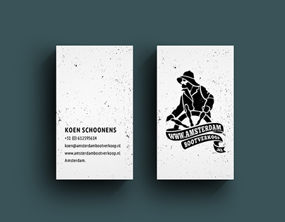 Logo design + Cards Amsterdam Boot Verkoop