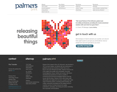Palmers website design & branding