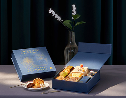 深夜裡的法國手工甜點｜Moonlit Delights 中秋禮盒設計
