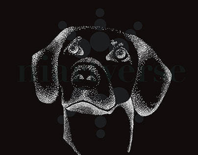 Custom Dog Portrait - Hand dotted