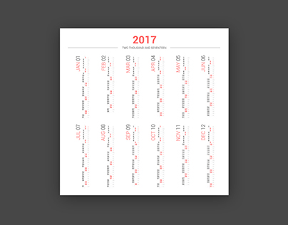 Calendar Design 2017