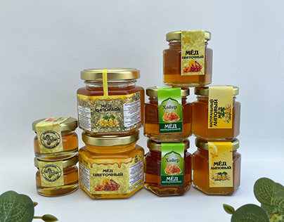 labels for Bashkir honey