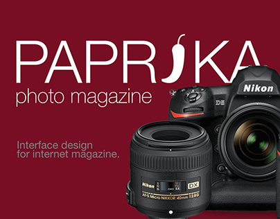 Paprika photo | Interface design for Internet Magazine