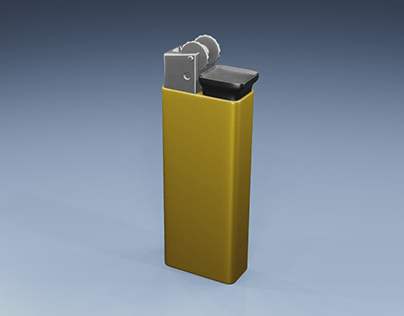 3D Cigarette Lighter Design Created with Blender