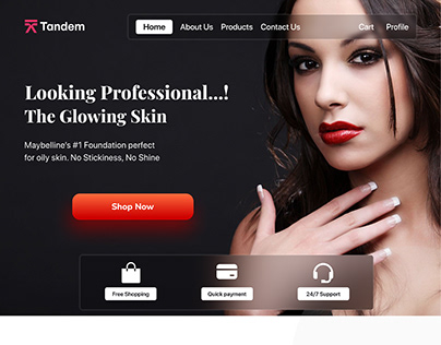 Cosmetics Website Landng Page