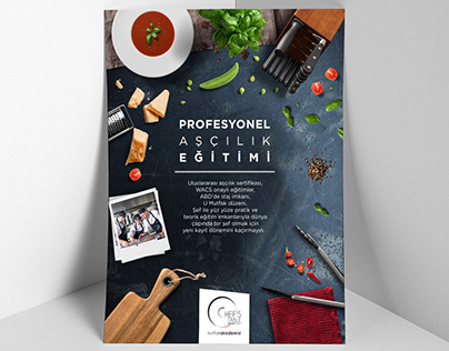 Chef’s Table Mutfak Akademisi afiş tasarımı.