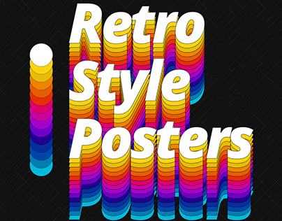 Retro Font Style Posters