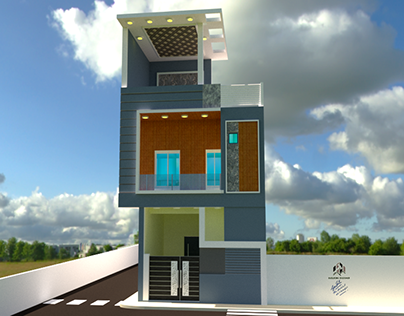 3D DESIGN OF THE HOUSE FRONT ELEVATION
