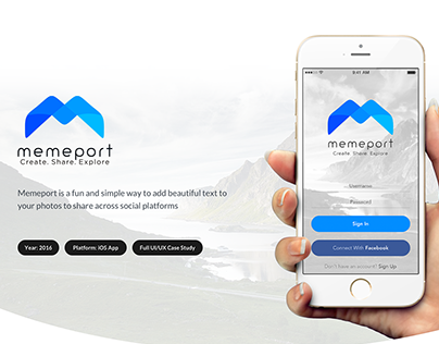 Memeport - iOS App UI/UX Case Study