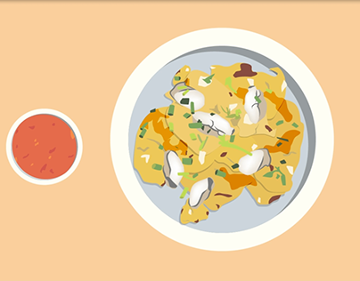 Infographic Animation of Oyster Omelette