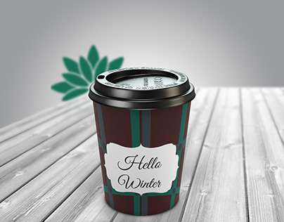 A cup of coffee "Hello Winter"