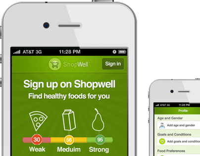 Shopwell nutrition website & app