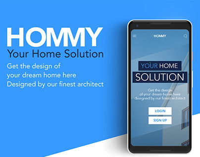 HOMMY | Your Home Solution App UI UX